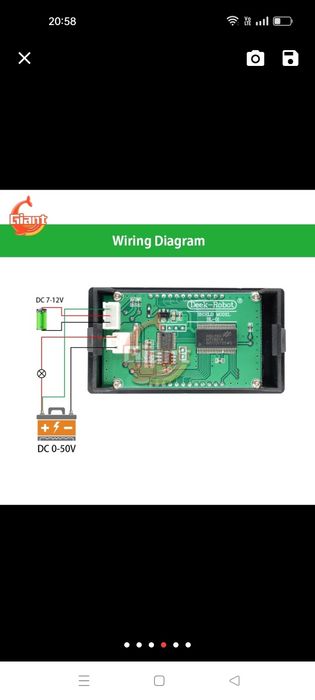 Voltmetru digital Ampermetru Wattmetru 0-50V 5A