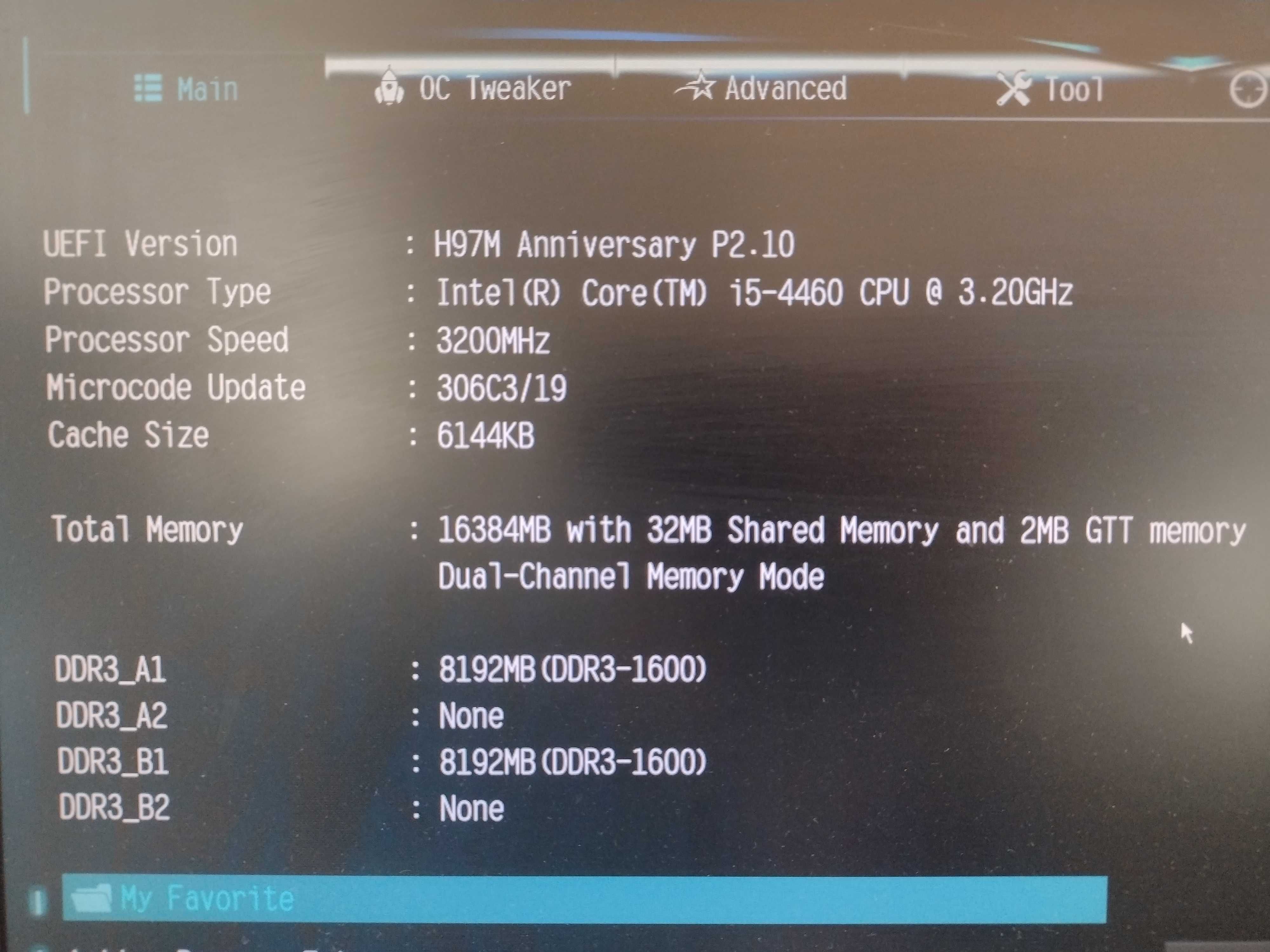 Asrock H97M Anniversary P2.10 с Intel I5-4460