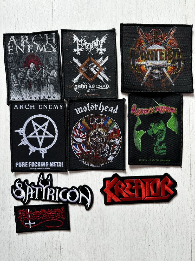 Нашивки на метъл групи - Kreator, Mayhem, Motorhead, Pantera и други