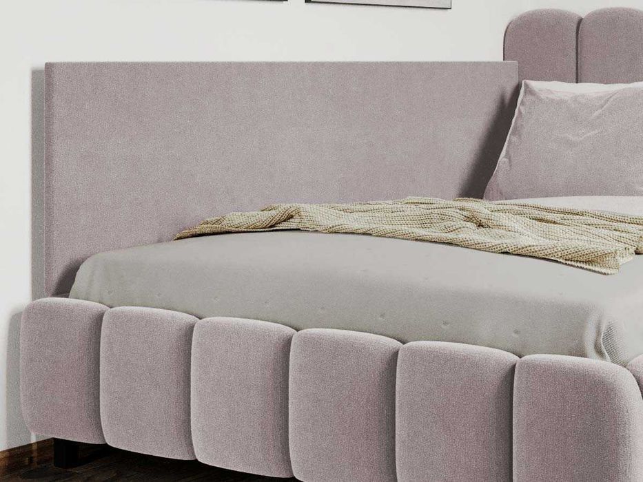 Pat Tapitat colt Bari Roz Velluto 14 somiera rabatabila si lada