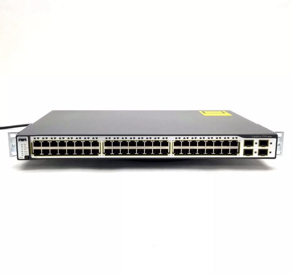 48-портовый коммутатор Cisco Catalyst WS-C3750-48T 4-SFP Ethernet сеть