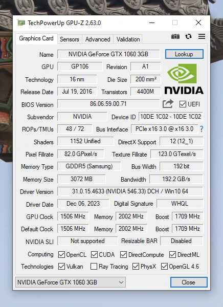 Nvidia Palit Dual 1060 3Gb
