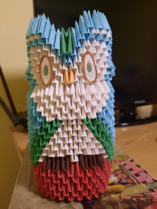 Bufnita origami 3 D