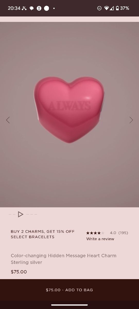 Талисман Pandora Сърце