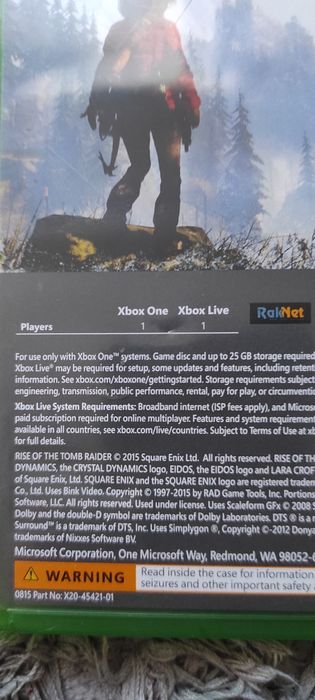 Transport curier 16 lei Joc/jocuri Rise Of The Tomb Raider Xbox One