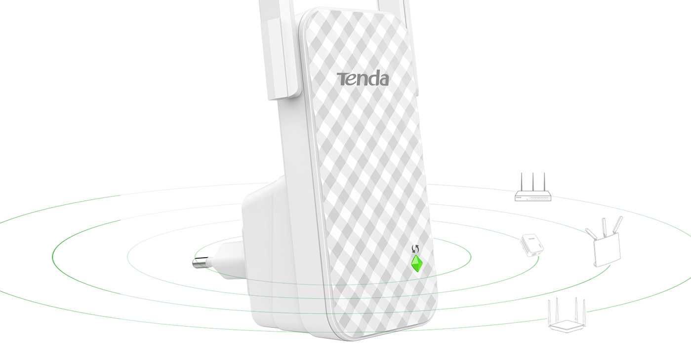 Усилвател, повторител на Wi-Fi мрежи Tenda + Гаранция 24м