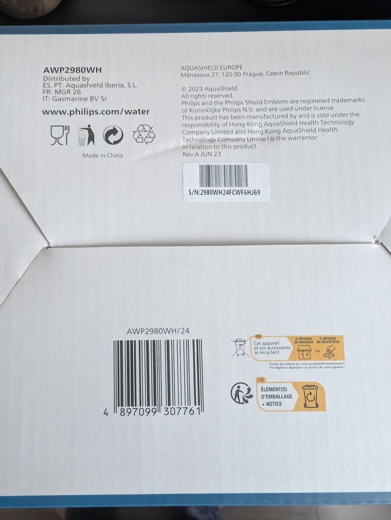 Cană de filtrare apă Philips - AWP2980WH