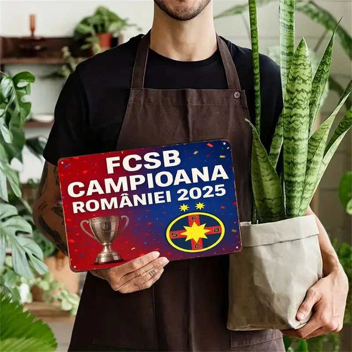 Placa metalica FCSB campioana