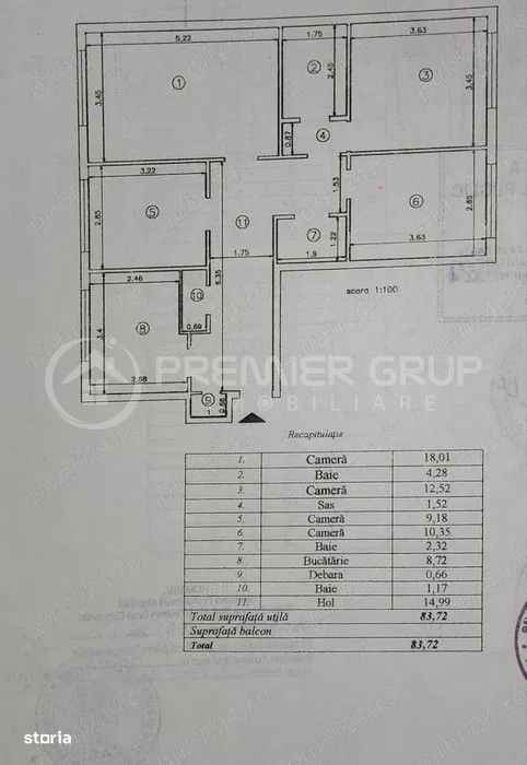 Apartament 4 camere 2 băi, Nicolina - LIDL, 84mp