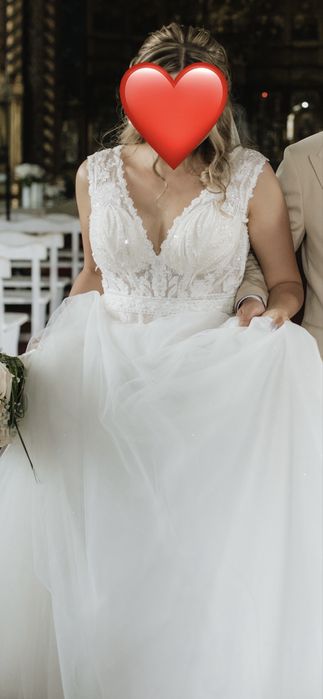 Rochie mireasa stil printesa fara maneci