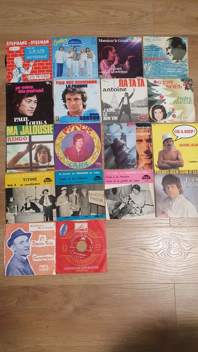 66 discuri vinil single – pop, disco, dance, francofon, rock clasic