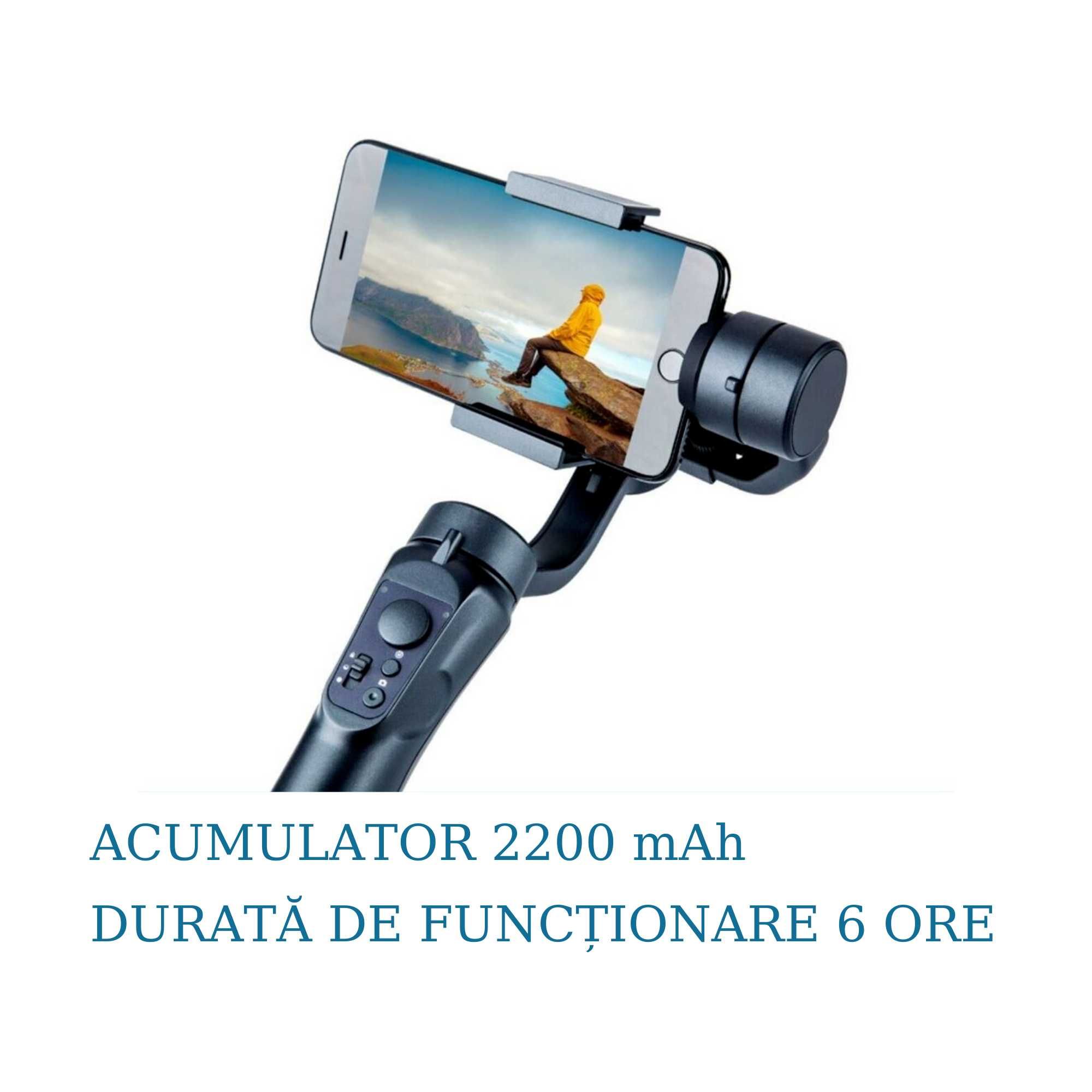 Stabilizator Gimbal portabil cu 3 Axe pentru Telefoane Mobile