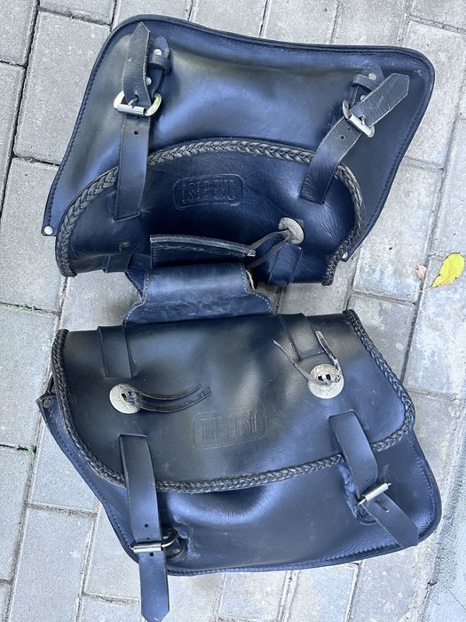 Set coburi piele chopper sidecase
