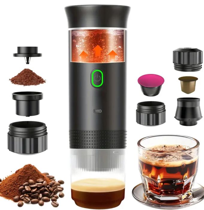 Expresor portabil cafea – Ideal  Vacanțe & Rulote TIR /Incarcare USB