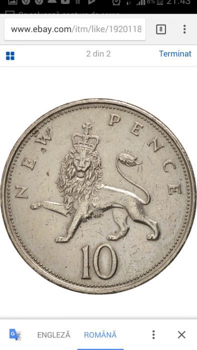 New pence 10 /1974,half penny '56 si '59