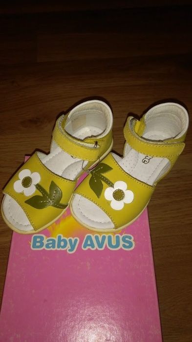 Sandale fete, piele naturala, nr. 21 si 24, Baby AVUS - NOI