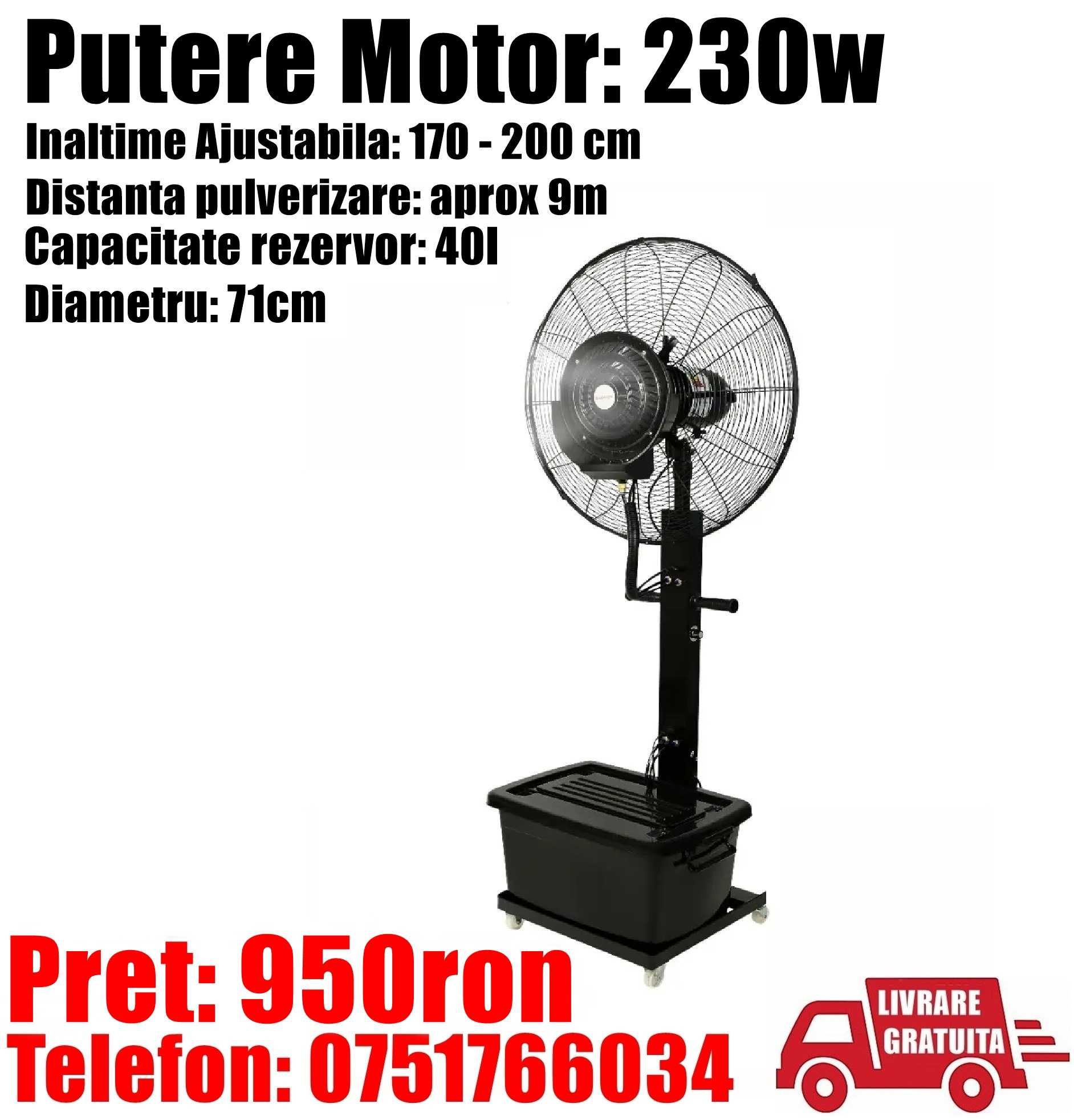 Ventilator Terasa Vortex 71cm Pulverizare Apa 40L LivratGRATUIT AB