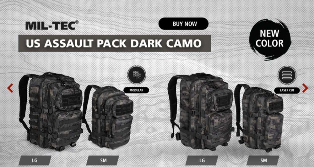 RUCSAC DARKCamo MILTEC GHIOZDAN Tactic Sport Motor Profesional 36Litri