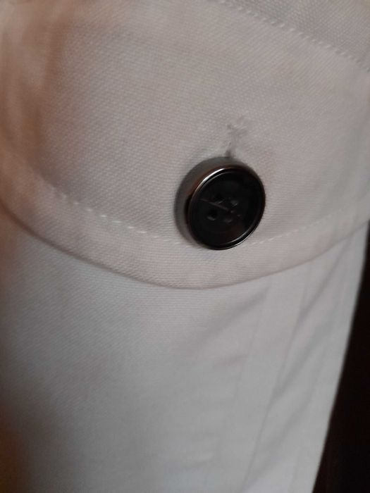 Haina scurta dama, alba material bumbac 100 %, captuseala matlasata S