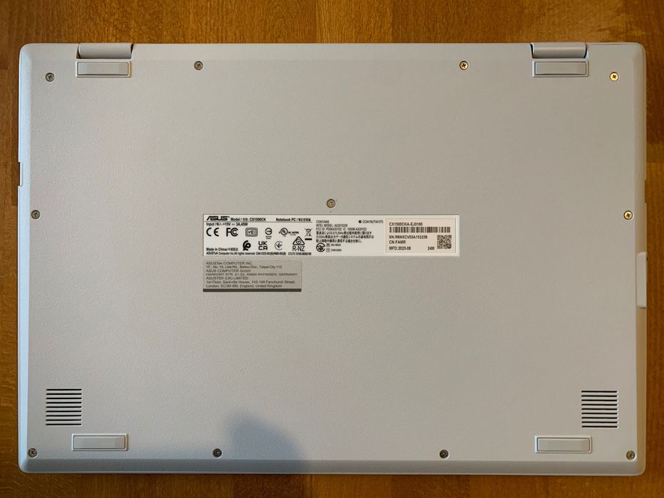 Asus Chromebook 15 inch CX1500 Celeron N4500