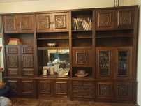 Garnitură bibliotecă, comodă TV și șifonier