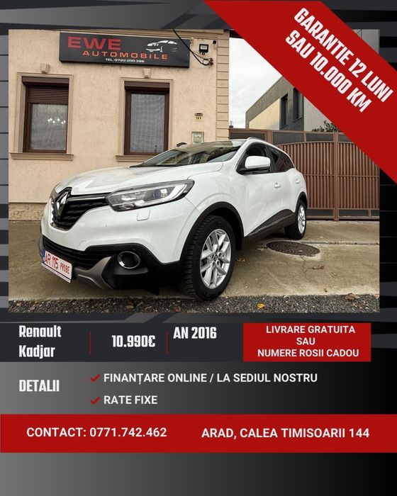 Renault Kadjar 1,5dci Distributie ambreaj noi/Rate Fixe Garantie12Luni