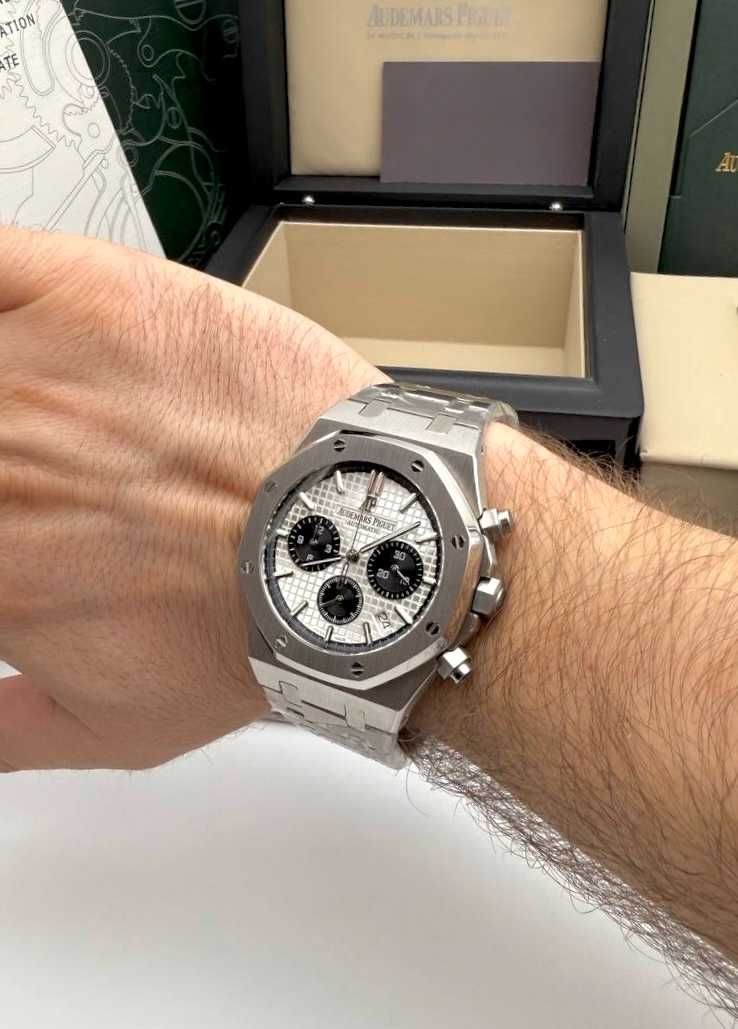 audemars piguet royal oak chrono silver