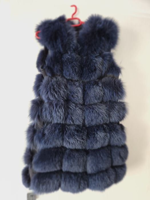 Vesta din piele naturala de vulpe, mărimea M, merge și la S,Xs