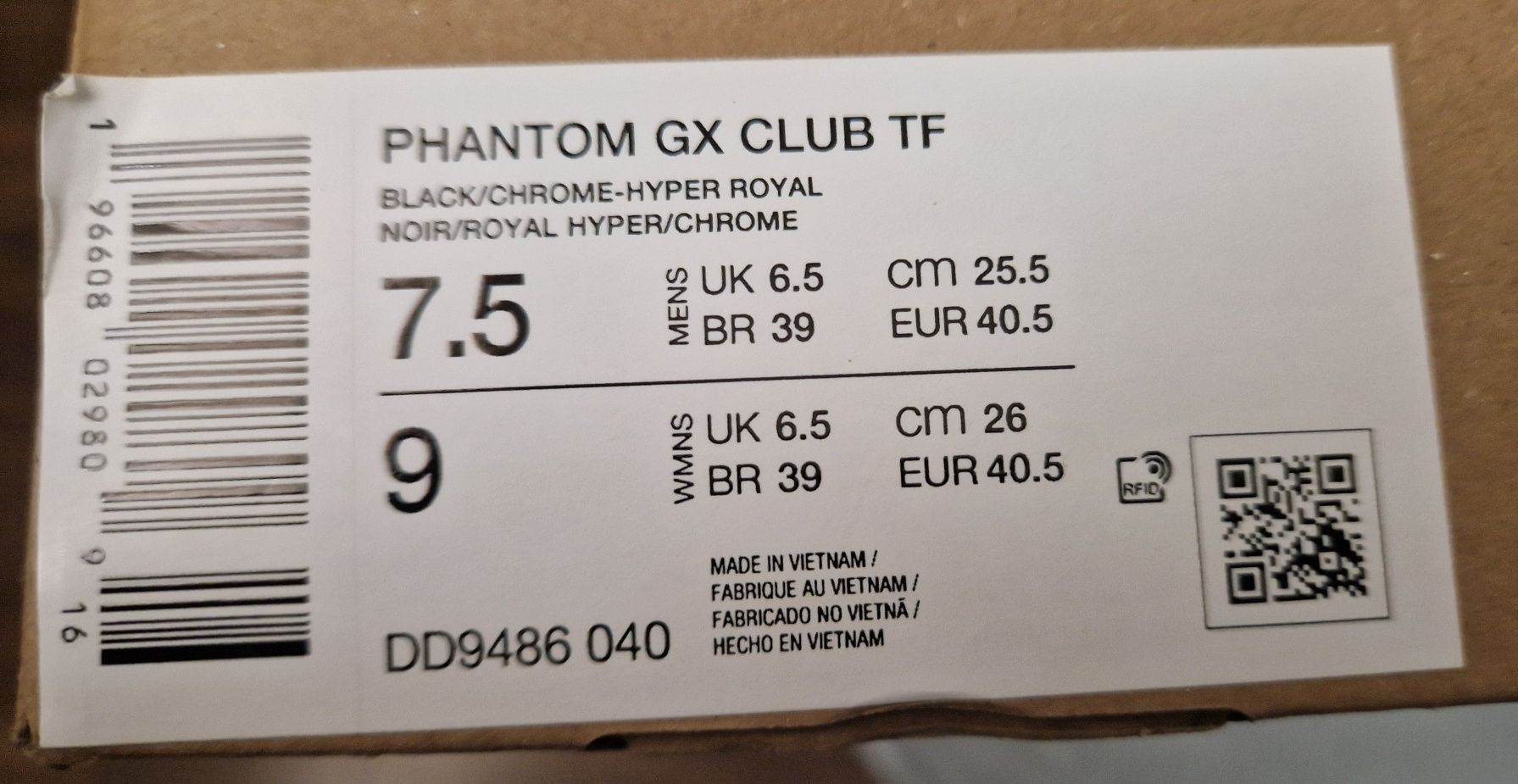 Adidasi pentru fotbal Phantom GX Club Turf, Negru, 7.5