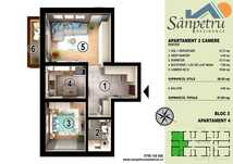 Apartament 2 camere, modern, cu terasă, incalzire în pardoseală, NZEB