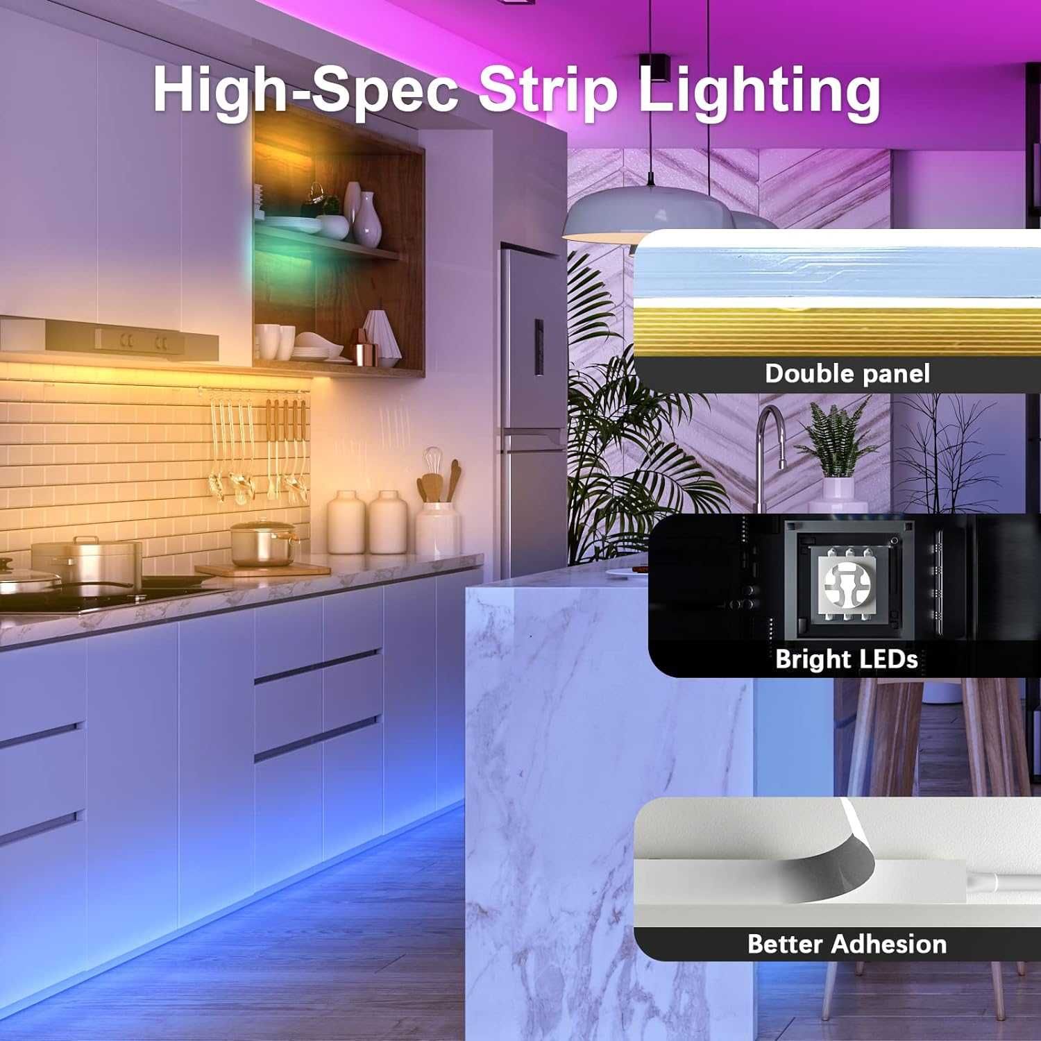 Bandă LED RGB 15 m. inteligentă