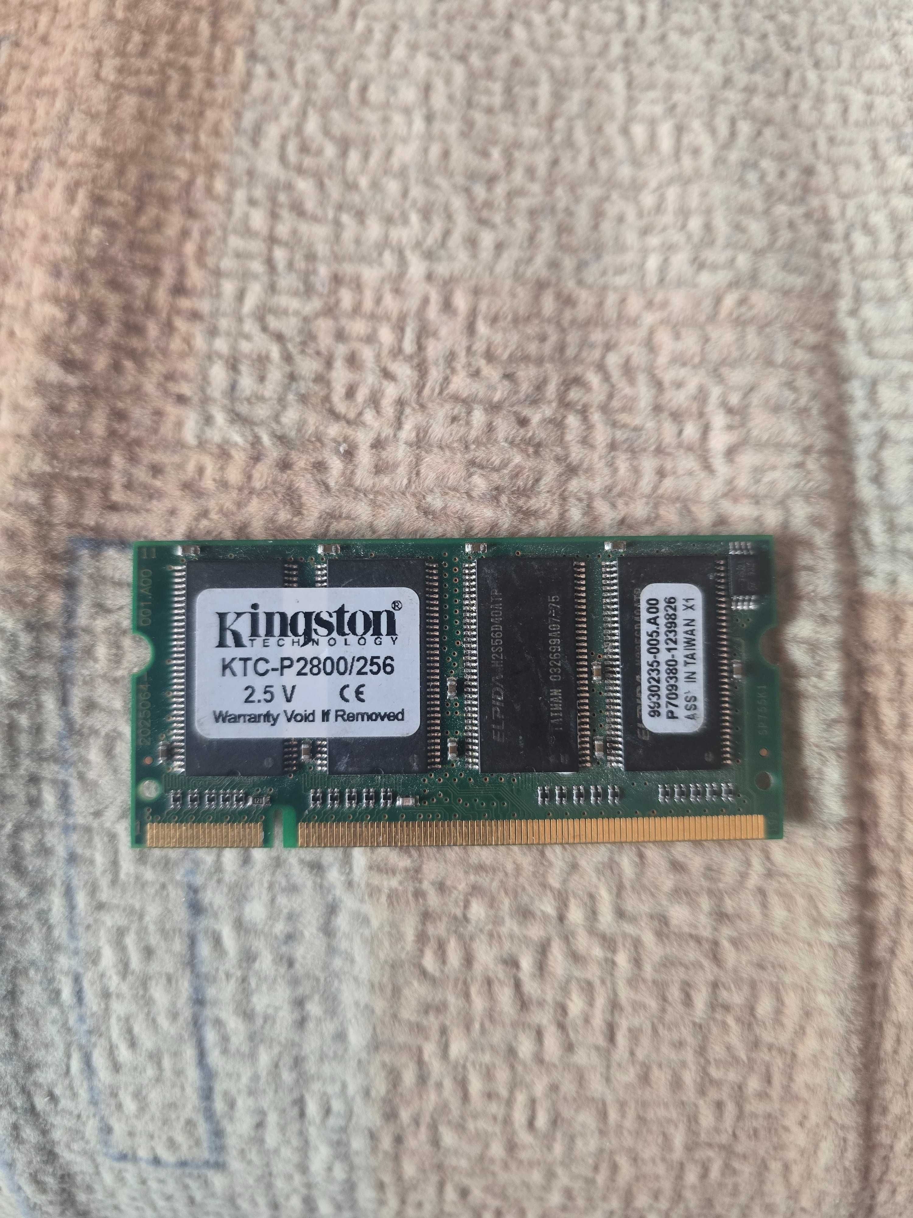 Vand memorie RAM 256MB DDR1 -RAM 200-pin SO-DIMM PC-2100S Kingston