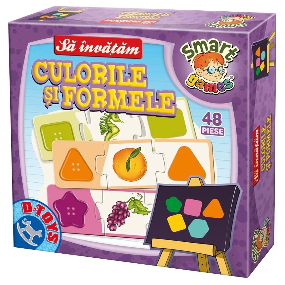 Puzzle joc educativ D-Toys Sa Invatam Culori si Forme