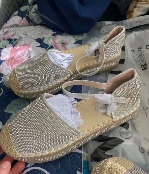 Блестящи Пантофки/ Обувки с платформа