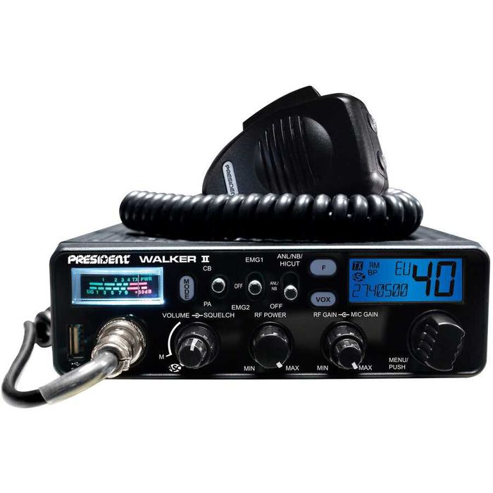 Statie cb President Walker II asc+antena Sirio Silver Megawatt 4000