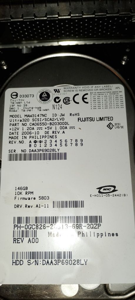 SCSI hdd, 5 броя