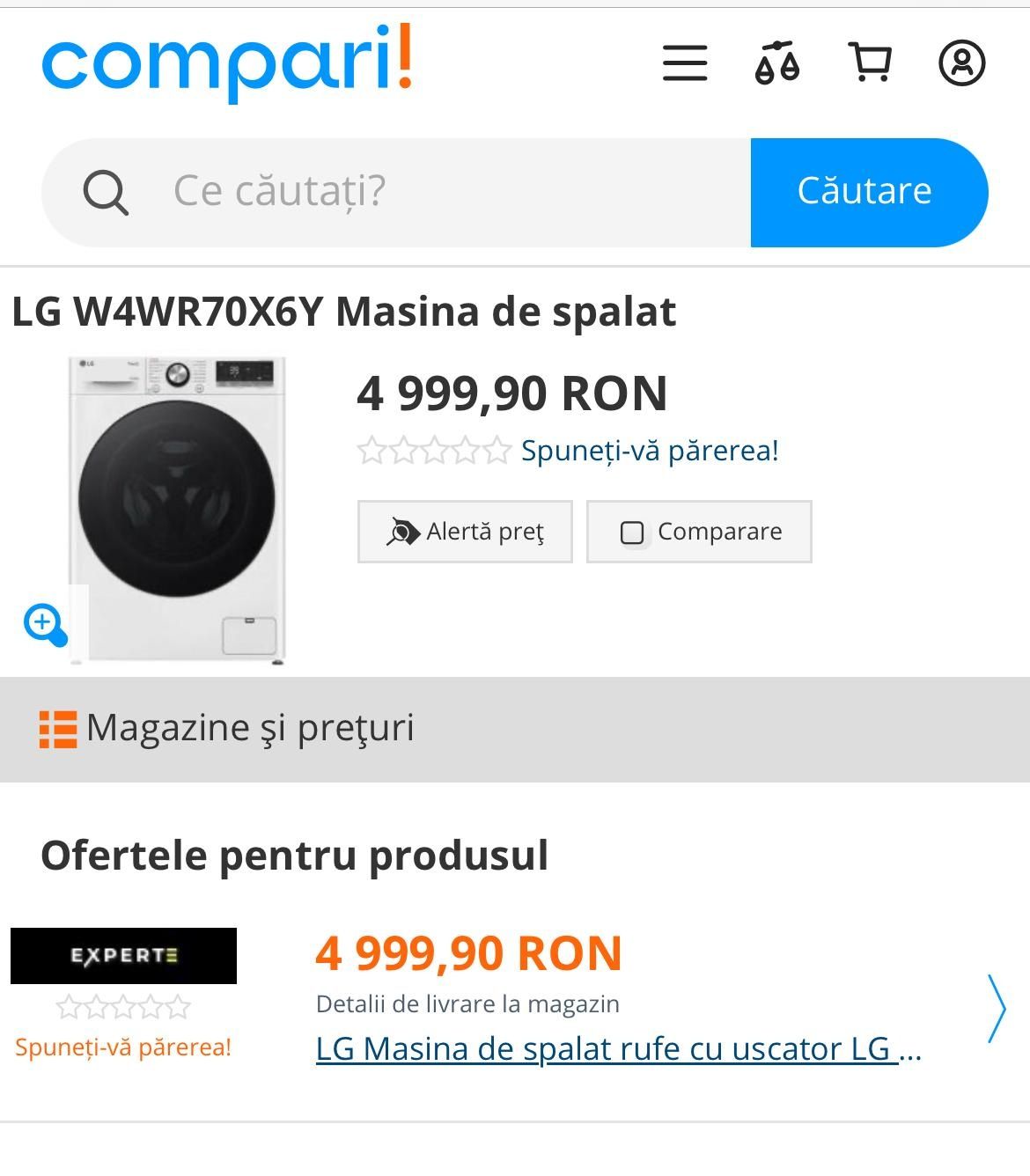 LG W4WR70E6Y Mașină de spălat uscător cu încărcare frontală 11-6kg