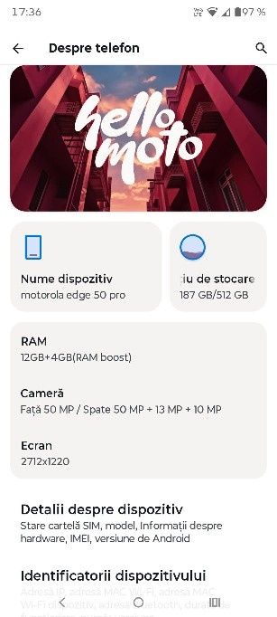 Vând telefon Motorola edge 50 pro