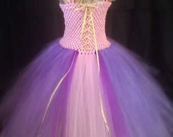 Rochita TUTU Printesa Rapunzel mov serbare carnaval cadou Craciun