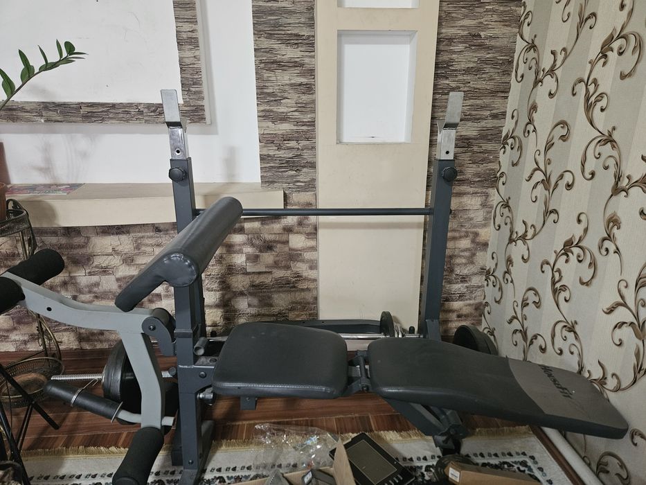 Лежак  z гриф обычный гриф диски  гантели