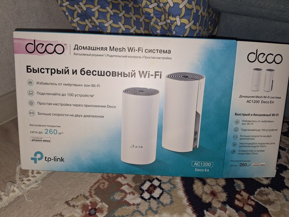 Deco E4 AC1200 , домашняя mesh станция Wi-Fi