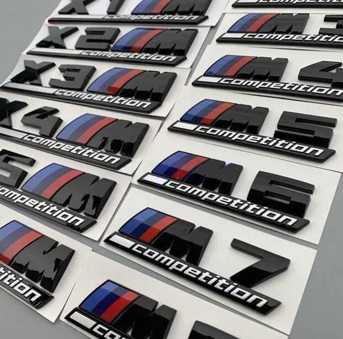 Emblema Sigla Logo BMW Portbagaj X1M X3M X4M X5M X6M //M Competition