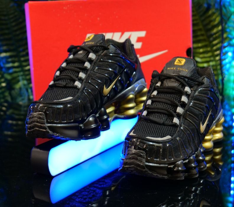 Nike Shox TL Black and Gold