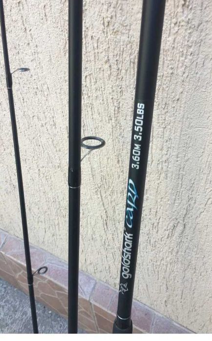 SET 4 Lansete 3,6 metri GOLD SHARK CARP din 3 bucati 3,5 LBS
