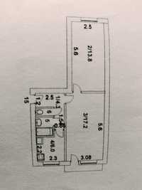 Продам 2х комнатную квартиру 4-22