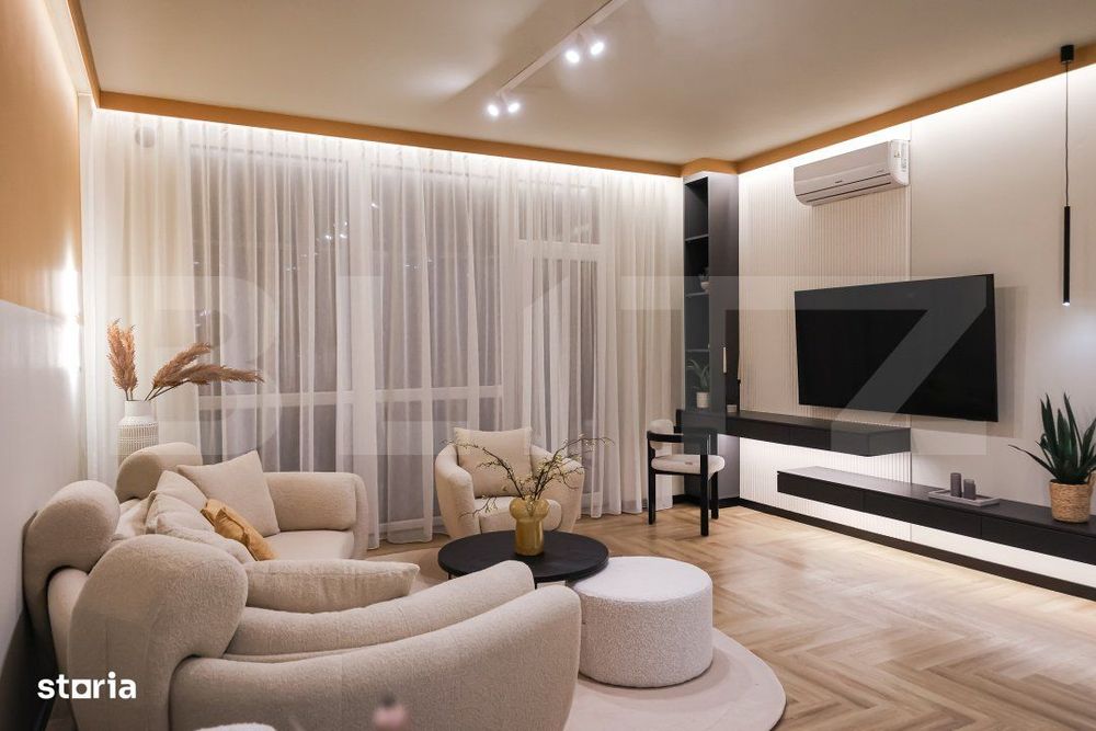 Apartament de lux, de vanzare, cu 2 camere, 56 mp + Parcare Subterana