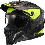 Мото каска LS2 OF606 Drifter Devor Matt Black/Hi-Vis Yellow,XL 61-62