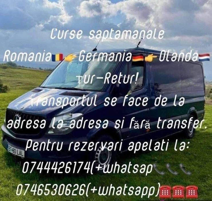 Transport Romania-Germania-Olanda/Tur-Retur