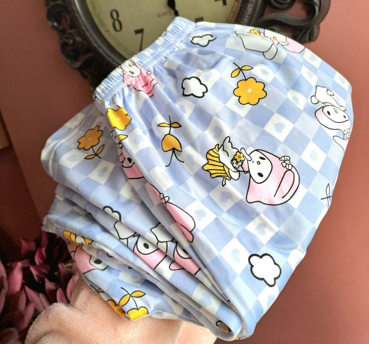 Pantaloni de casa My melody sanrio bleu cu roz