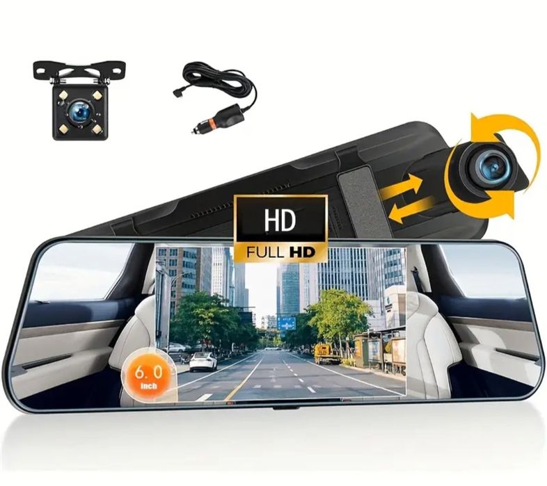 Camera auto HD tip oglinda cu ecran de 5" și 6"